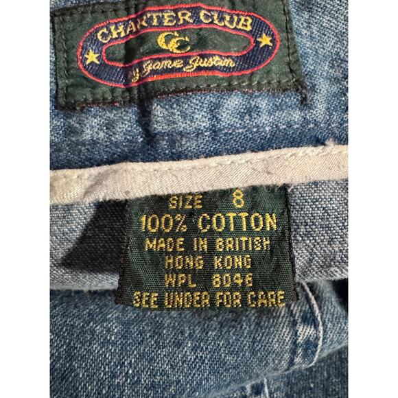 Vintage Charter Club Denim Maxi Skirt Size 10 Made in British Hong Kong - Picture 7 of 8